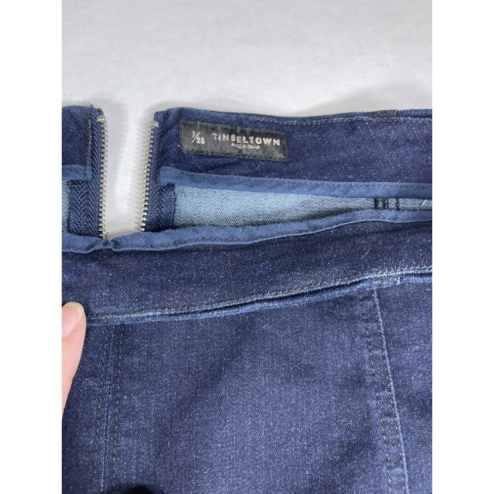 TINSELTOWN Juniors' Y2K Blue Denim Mini Skirt SZ 7 - Picture 3 of 7